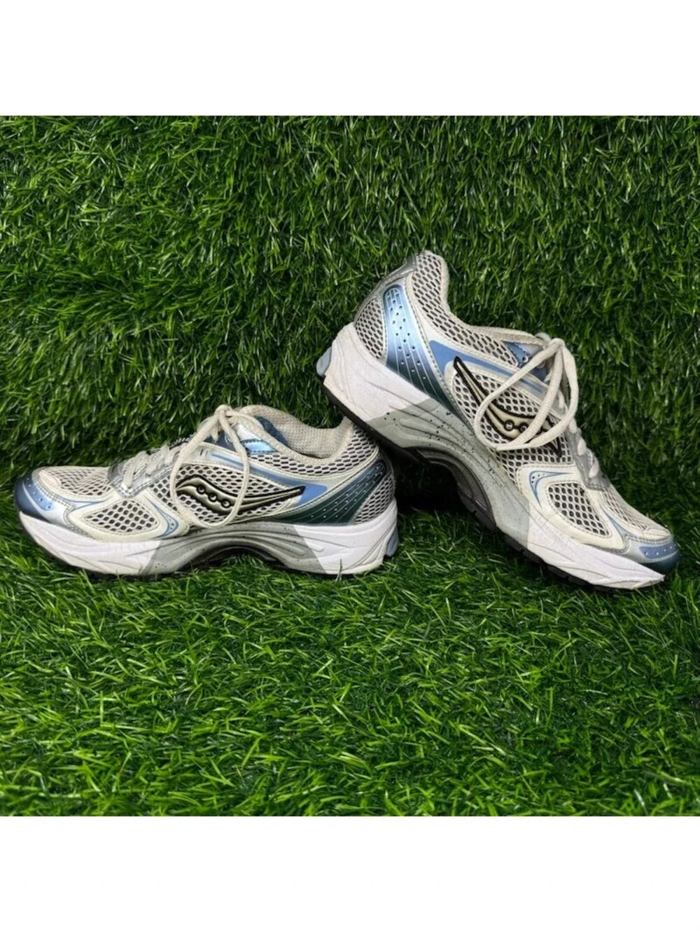 Saucony Glide 2 Running Shoes 10030-1 Women's Size 8 Gray Light Blue 2250